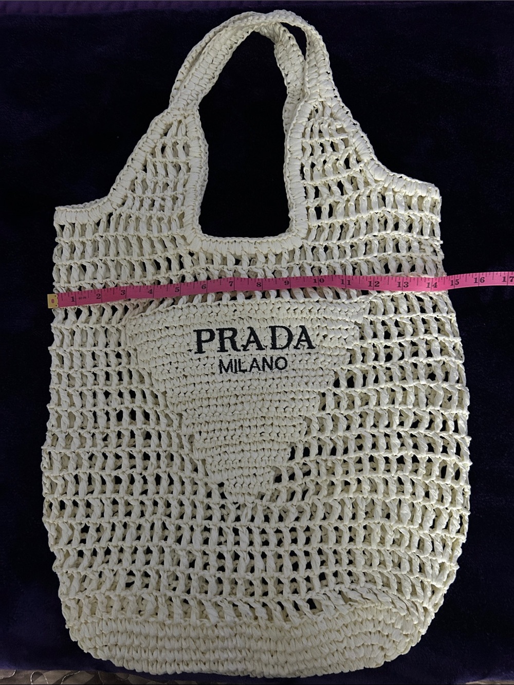 Upcycled Prada crochet bag - Picture 3 of 4
